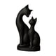 thumbnail image 1 of Conjunto de 2 Estatuas de Pareja de Gatos, Figuras de Gatos, Escultura Artística Novedosa de Animales para Alféizar de Ventana, Mesa, Bar, Regalo Crea, 1 of 9
