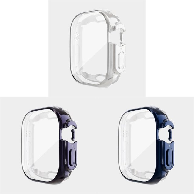 LEIXIUER (Single pack 3 Black) Compatible for Apple Watch Ultra 49mm Soft Watch Case All Around Shockproof TPU Protective Cover Bumper Lightweight and Shock Absorbent for Apple Watch Ultra 49mm