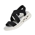 thumbnail image 2 of Willtoo Women's Comfortable Walking Sandals Slingback Lightweight Elastic Ankle Strap Low Wedges Walking Sandals Comfortable Slip On Casual Shoes, 2 of 5