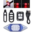 thumbnail image 4 of Luz trasera recargable para bicicleta, luces de señal traseras para bicicleta con Control remoto inalámbrico, modo multifuncional luz de - Azul Baoblaze Luz trasera de bicicleta recargable, 4 of 8
