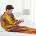 thumbnail image 6 of Hirioo Abstract Watercolors Tartan for Men's Pajama Sets 2 Piece Pjs Men's Long-Sleeved Pajama Set Button Down Sleepwear,S-XXL-Large, 6 of 7