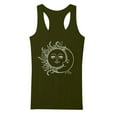 thumbnail image 4 of SMihono Hauts pour Femmes Été Décontracté Mode Décontracté Imprimé Lune Soleil Lettre Sans Manches Col Rond Débardeur Blouse T-shirt Oversize pour Femmes, 4 of 7