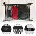 thumbnail image 4 of 2X Car Ceiling Storage Net Pocket Roof Interior Cargo Net Bag Car Trunk Storage Pouch Sundries Storage Organizer Black, 4 of 6