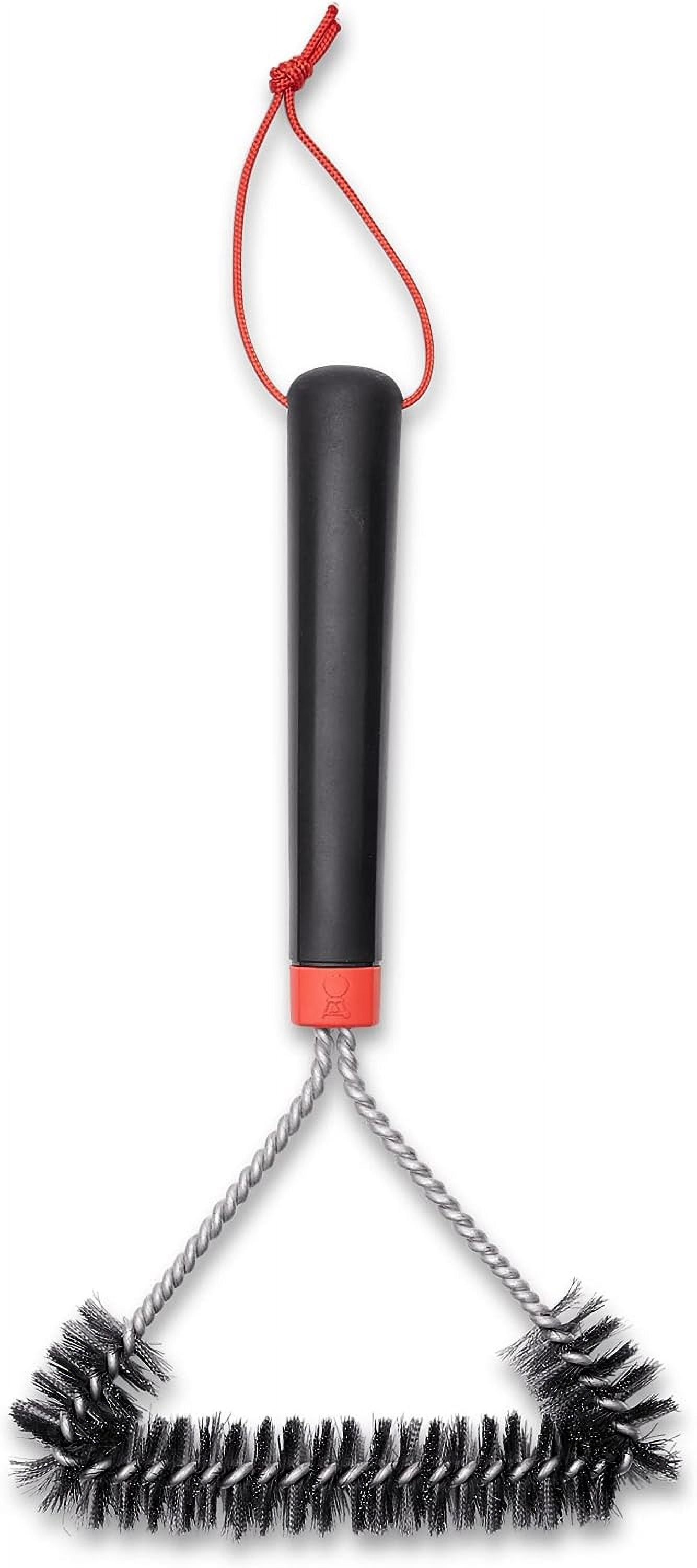 NOBRAND Three-Sided Grill Brush - Utility Brush - 12 In, Black
