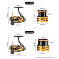 thumbnail image 3 of pitrice Metal Spinning Fishing Reel with Hollow Carved Design for Saltwater Fishing Use, 3 of 9