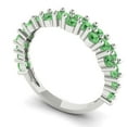 thumbnail image 2 of 0.98 ctw Wedding Band for Women - 18K White Gold Simulated Green Diamond Stackable Eternity Ring, 2 of 6