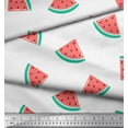 thumbnail image 3 of Soimoi Tissu en Poly Georgette Blanc Imprimé Melon D\'eau par Yard 42 Pouces de Large, 3 of 3