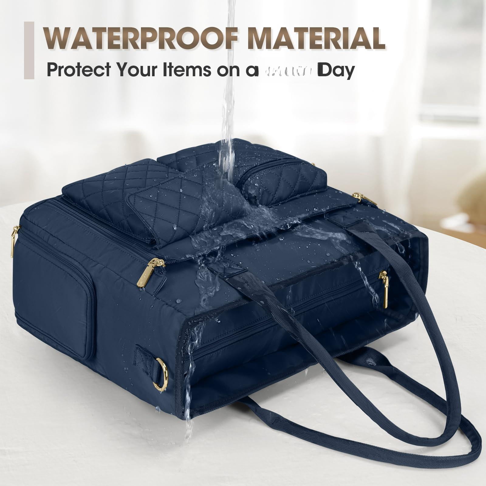Teacher Tote Bag With Insulated Lunch Compartment 15.6 Inch Laptop For Women Lightweight Work Bags Nurse