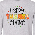 thumbnail image 4 of Inktastic Happy Thanksgiving Fun Autumn Patterns Long Sleeve Youth T-Shirt, 4 of 5