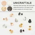 thumbnail image 5 of 48Pcs 12 Style Ion Plating(IP) 304 Stainless Steel Stud Earring Findings with Flat Plate and Ear Nuts/Earring Backs Flat Round with Hole Mixed Color 10x1mm Hole: 1.2~1.5mm Pin: 0.8mm 4pcs/style, 5 of 7