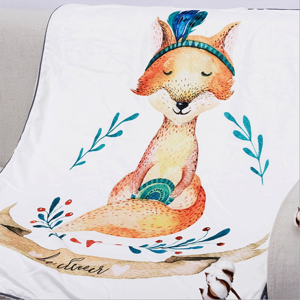 Cotton Floral Printed Baby Wrap Quilt Breathable Yellow ...