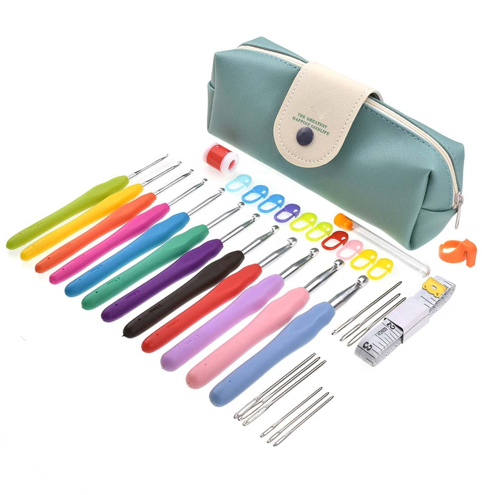 Mix Sizes Crochet Hooks Set Yarn Knitting Needles Sewing Tools Set Scissors Sewing Needles 35 Pcs;Mix Sizes Crochet Hooks Set Yarn Knitting Needles Sewing Tools Set 35 Pcs
