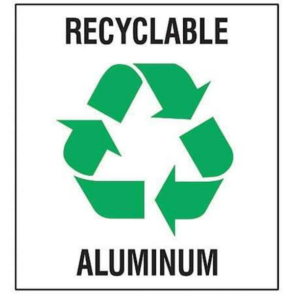 Brady Recycle Label,10 in x 10 in,Vinyl,PK5 20634LFLS