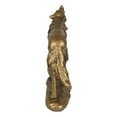 thumbnail image 2 of Full Moon Howling Alpha Gray Wolf Timberwolf Statue In Gold Patina Finish 9"H, 2 of 11