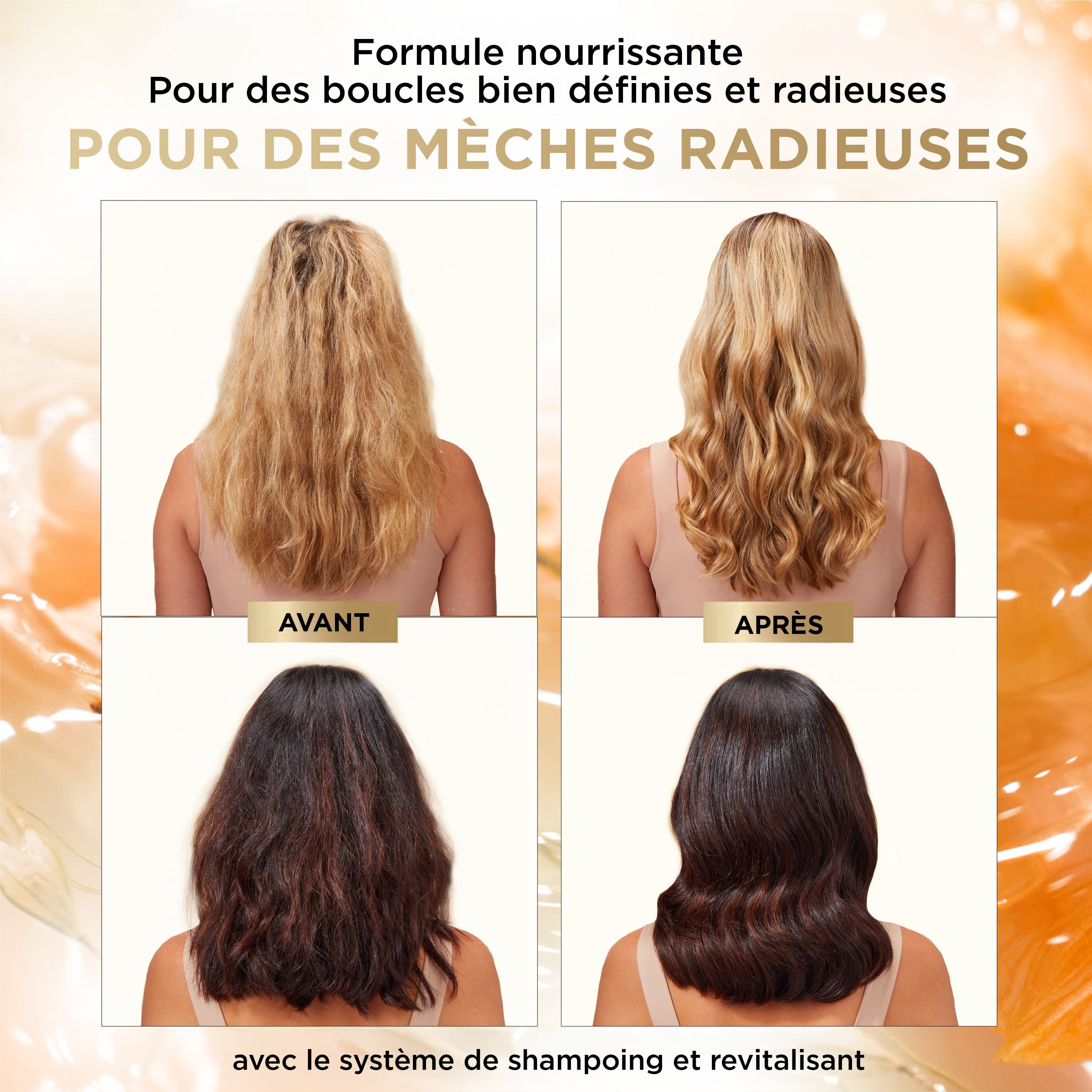 Revitalisant soin des boucles complet avec huile de jojoba et sans sulfate pour cheveux bouclés Pantene Nutrient Blends 237 ml