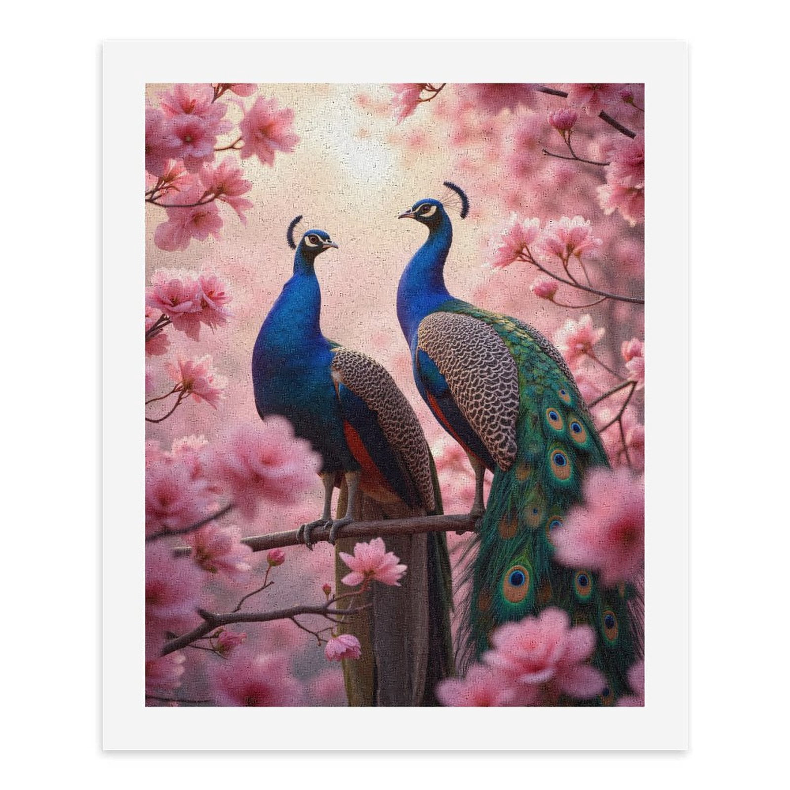 Paint by Numbers Kit for Adults, Peacock Blossoms Springtime Beauty Paint by Numbers, Easy Paint by Numbers Kit for Adults Beginner, DIY Adult Paint by Number Kits on Canvas, Home Decor
