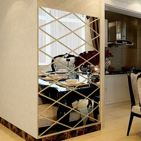 High-end Acrylic 3D Mirror Wall Stickers Prismatic Combination Wall (Best Color Combinations For Interior Walls)