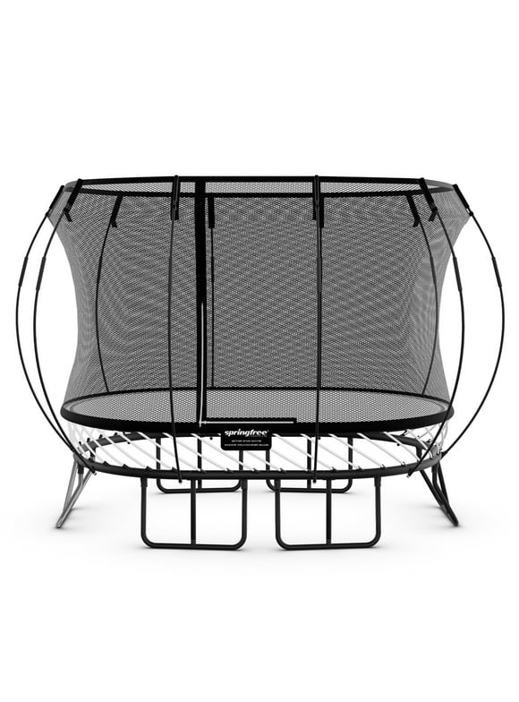 Springfree 6' x 9' Compact Backyard Oval Trampoline w/ FlexiNet & Soft Edge