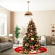 thumbnail image 5 of Hogar y cocina, Decoración del hogar, Decoración navideña, Falda para árbol de Navidad, Falda para árbol de Navidad con copos de nieve, Delantal creativo para árbol de Navidad, Decoración de escena, F, 5 of 6