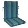 Turquoise Stripe Chair Cushion