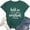 Green, variant on Rezuofi 2 Pcs Cute Graphic Tees for Women Sunshine Mixed with A Little Hurricane Funny Saying Letter Print T Shirt