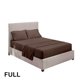 thumbnail image 1 of Juego de ropa de cama para el hogar Sábana de cama Funda de colchón Funda de almohada Juego de ropa de cama de poliéster de color sólido, Café, Completo, 4pcs / set Vogacara HA6267-22B, 1 of 7
