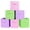 Pink, Grass Green, Light Purple, variant on YOYTOO Collapsible Fabric Cube Storage Bins, Foldable Storage Cubes Organizer Bins Basket (10.5" x 10.5"), Multicolor, 6 Pack