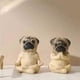 thumbnail image 2 of Pug Statue Home Decor,Yoga Sitting Pug Puppy Figurine, 2 of 5
