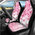 thumbnail image 2 of HUIACONG Car Seat Covers Full Set for Women Pink Cherry Blossom Car Accessories Steering Wheel Cover Center Console Cover Seat Belt Covers Coasters Headrest Covers Keychain,14 Pcs, 2 of 8