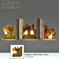 thumbnail image 6 of The Bradford Exchange Game of Thrones Viserion Bookend Light-Up Hand-Painted Dragon Sculpture Collectible Depicting Daenerys Targaryen’s Guardian Dragon Issue #1 5-inches, 6 of 7