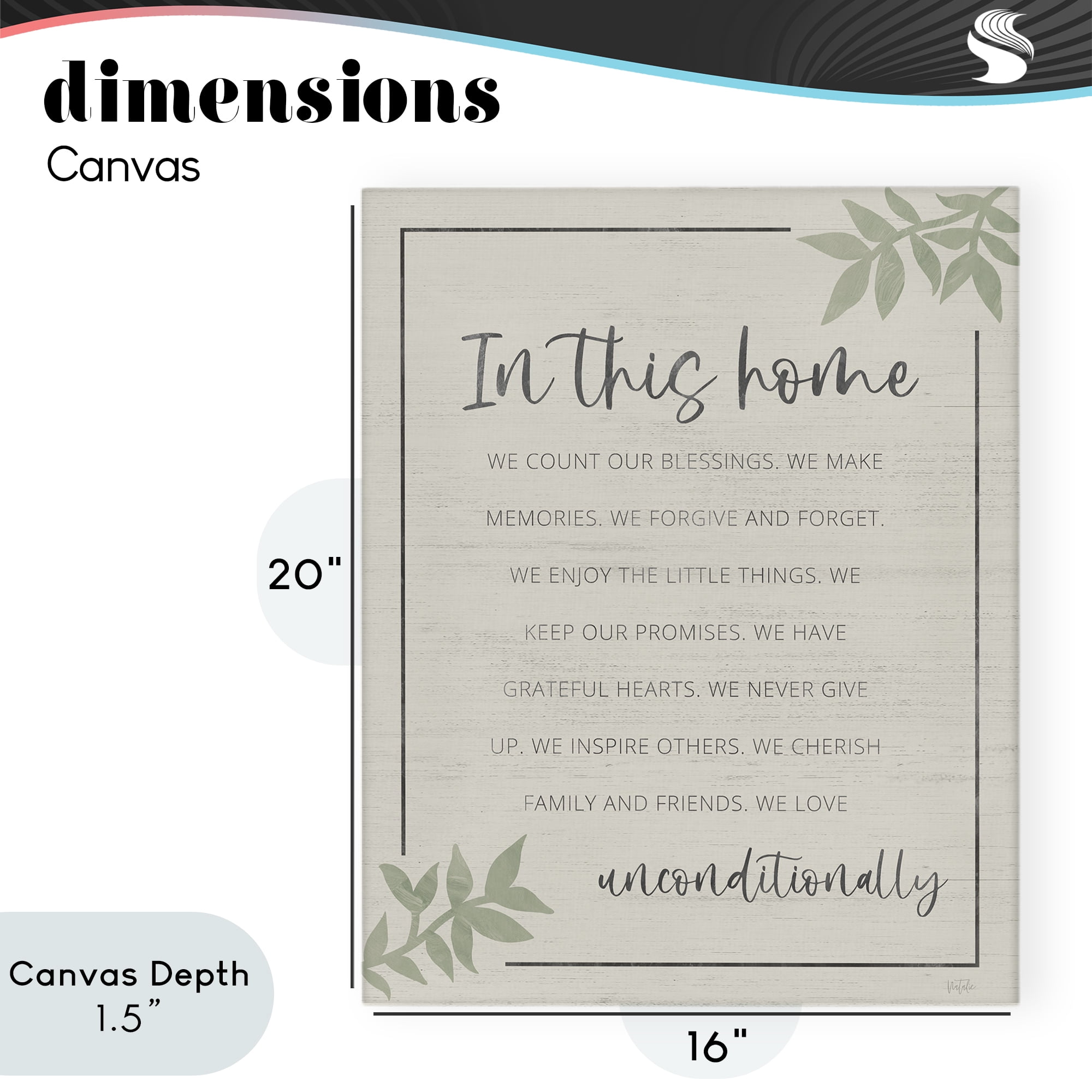 Stupell Industries We Love Unconditionally Canvas Wall Art, design by Natalie Carpentieri