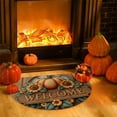 thumbnail image 6 of HomeKingdee Fall Thanksgiving Pumpkin Half Round Door Mat, Non-Slip Welcome Indoor Entrance Way Rug Semi Circle Front Doormats Washable Floor Mat, Outdoor Rugs, 6 of 6