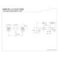 thumbnail image 5 of Kingston Brass KS8127ZX Millennium 2-Handle Wall Mount Bathroom Faucet, Brushed Brass, 5 of 5