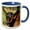 Blue/White, variant on 3drose, Close-up of 11 Week Old Oberhasli Goats., 11oz Two-tone Red Mug