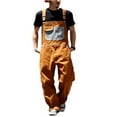 thumbnail image 1 of Men's Denim Bib Overalls Relaxed Fit Workwear With Adjustable Straps And Convenient Tool Pockets For Durable Comfort, 1 of 5