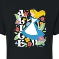 thumbnail image 3 of Disney - Alice In Wonderland - Alice Botanical - Juniors Cropped Cotton Blend T-Shirt, 3 of 5