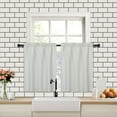 thumbnail image 1 of GlowSol Farmhouse Kitchen Curtains 30"W x 24"L Waffle Weave Cafe Blackout Half Bathroom Window Curtain, Cream, Set of 2, 1 of 7