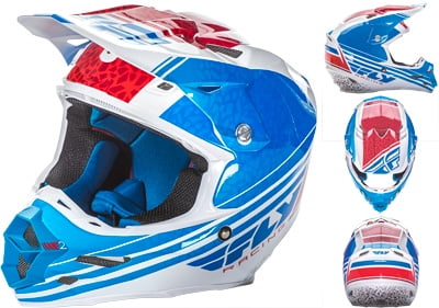 Fly Racing Unisex-Adult Full-face-Helmet-Style F2 Carbon Pure Teal/White Large 73-4138L 