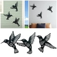 2024 New Clearance Metal Hummingbird Wall Art Decor Black Simple