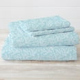 thumbnail image 4 of Great Bay Home Coastal Microfiber Wrinkle Resistant Sheet Set  (Queen, Blue Coral), 4 of 6