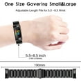 thumbnail image 2 of Bands Compatible with Fitbit Charge 6/Charge 5 Metal Stainless Steel WatchBand-Replacement Classic Durable Solid Link Accessory Buckle Metal Strap Wrist Band for Charge 6/Charge 5 Fitness Tracker, 2 of 6