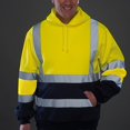 thumbnail image 2 of Hoodies for Men Clearance Plush Sports Top Hooded Reflective Lace Up Patchwork Sweater, 2 of 5