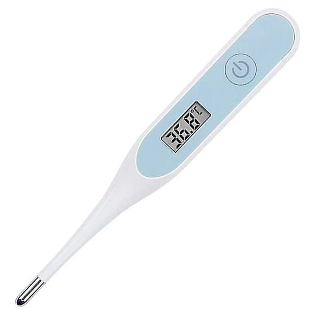 Pc Digital Basal Thermometer Electronic Thermometer Fast Reading 20 Seconds Rapid Test Thermometer for Baby Adult (Blue)