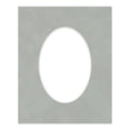 thumbnail image 3 of Light Grey Suede Picture Frame Mat for 11x17 Frames - Oval Opening for 8.5x11 Photos - 1 Mat, 3 of 7