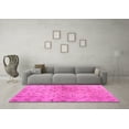 thumbnail image 3 of Ahgly Company Indoor Round Abstract Pink Contemporary Area Rugs, 5' Round, 3 of 4