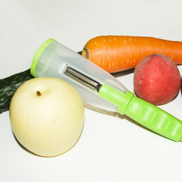 Eplucheur de fruits/légumes avec bac 2 en 1