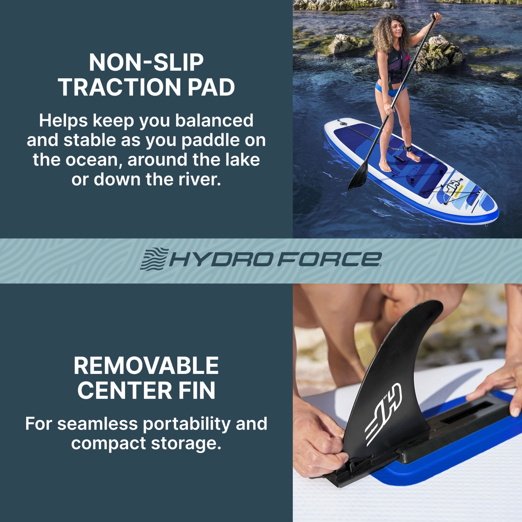 Bestway Hydro-Force Oceana Inflatable Stand-Up Paddle Board and Kayak Set