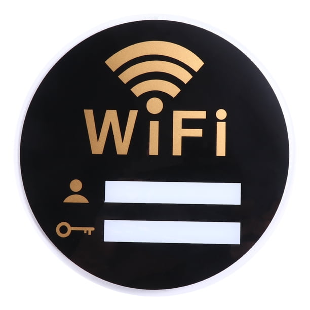 Exquisito letrero acrílico de wifi, útil adhesivo de pared, recordatorio de contraseña de wifi (20 x 20 cm)