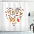 thumbnail image 1 of Ambesonne Movie Theater Shower Curtain, Cinema Love, 69"Wx84"L, Multicolor, 1 of 3