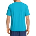 thumbnail image 5 of Domuza Scrub Tops for Men - Classic V-Neck Short Sleeve Top with Multiple Pockets, Side Slits Turquoise 2XL, 5 of 5